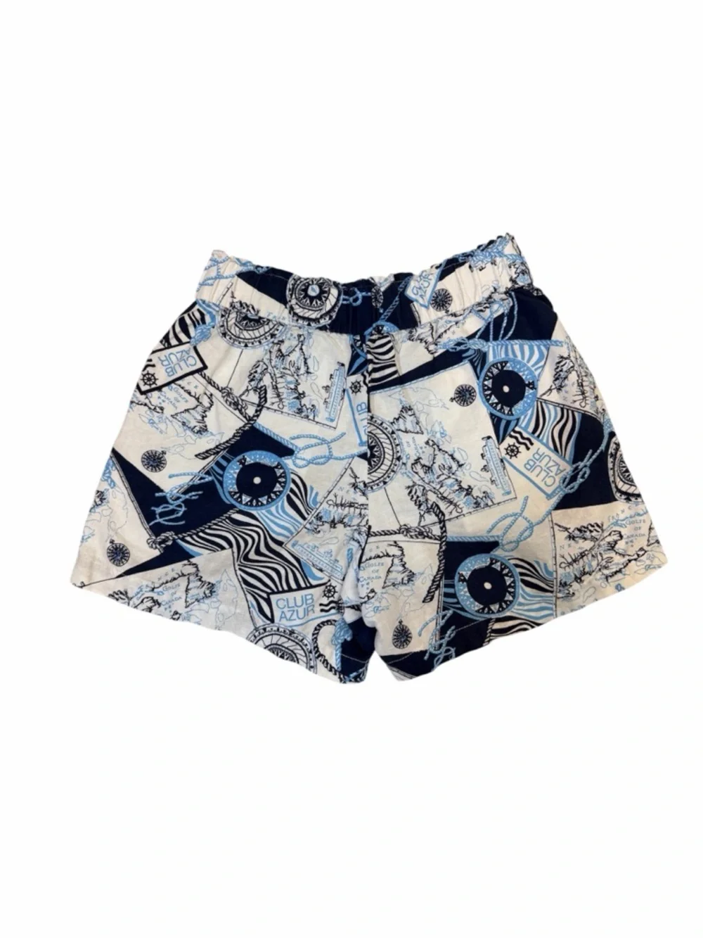 Talbots Washed Linen Pull on Shorts Cote D Azur Sz Xs‎ Nautical Sailor Core